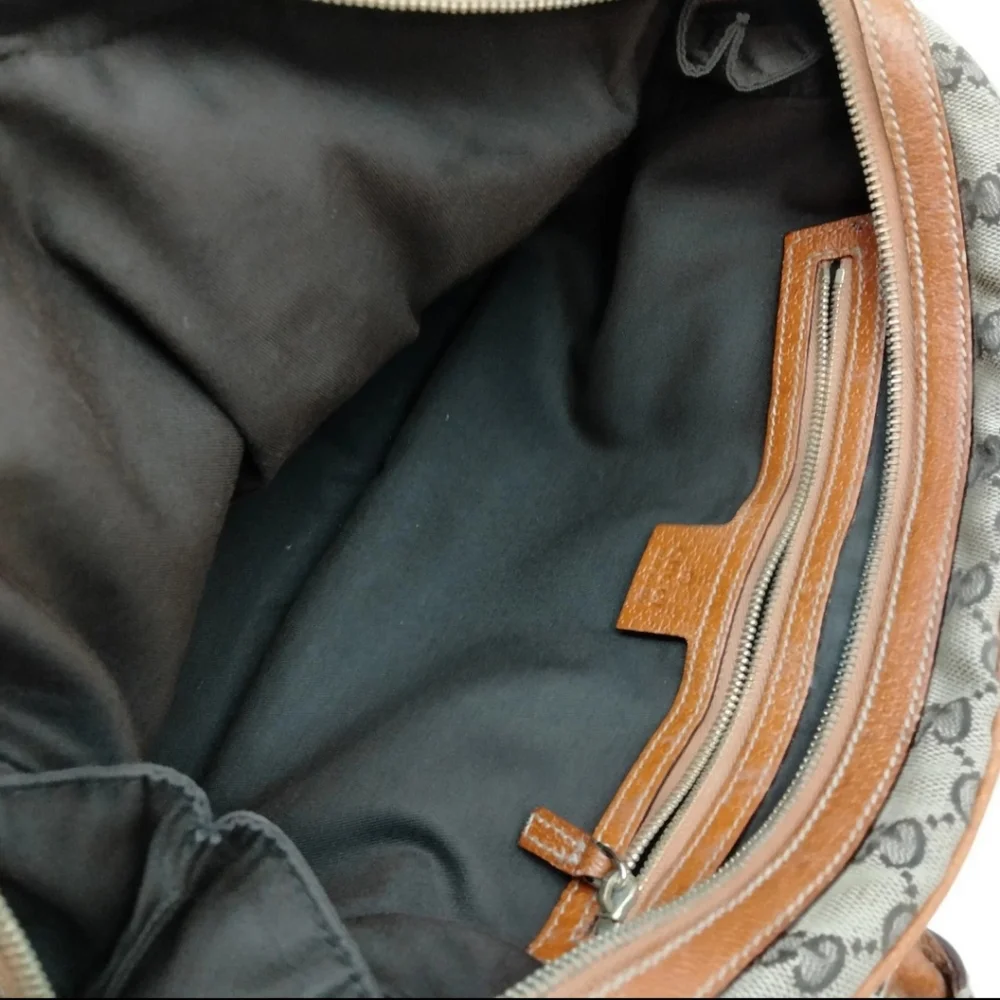 GUCCI GG Top Handle Canvas and Leather Y2K Vintage Bag - Picture 8 of 8